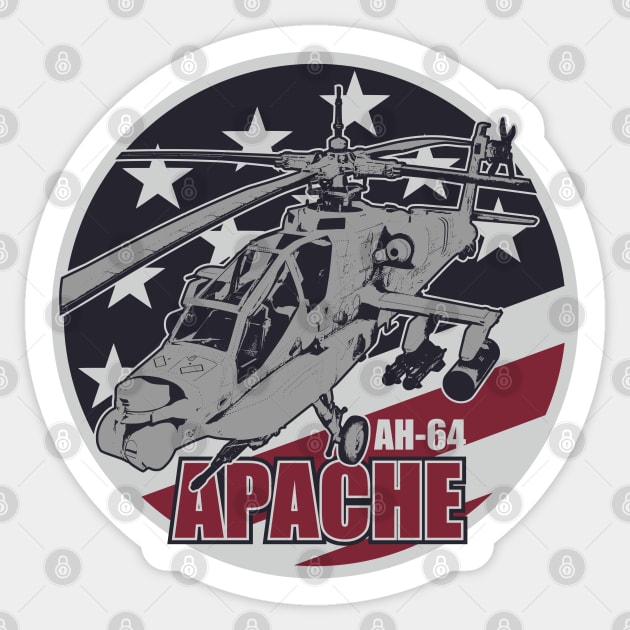 AH-64 Apache Sticker by TCP